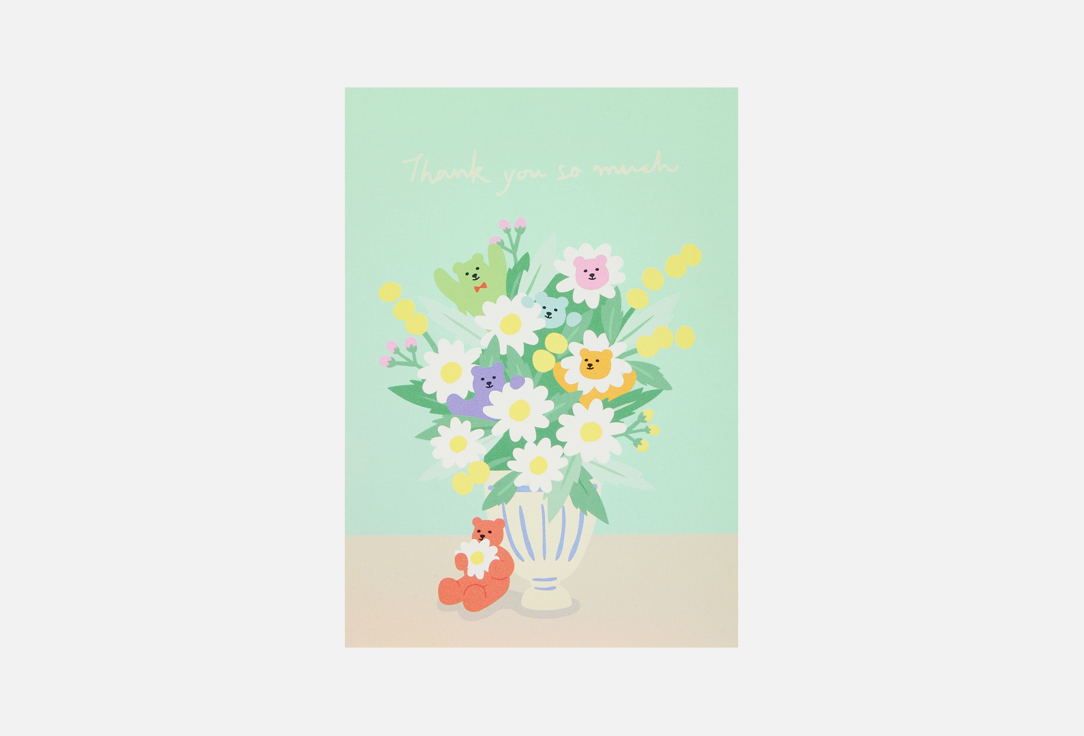 

Голографическая открытка DAILYLIKE, Jelly bear 03 Thank you 1 шт