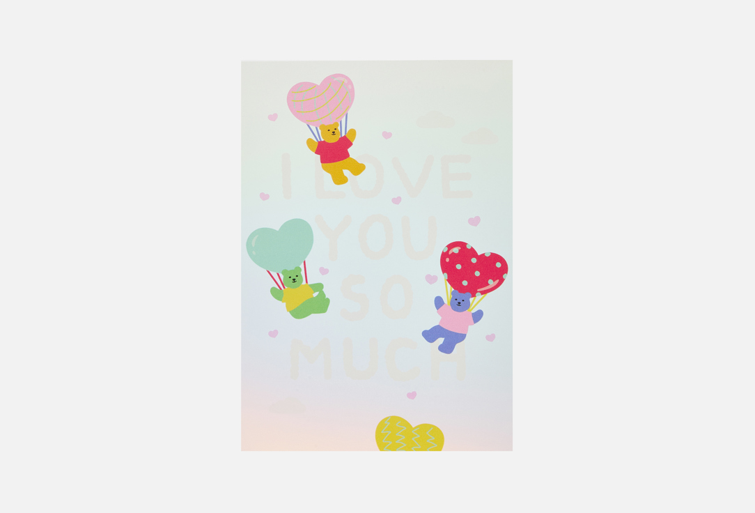 

Голографическая открытка DAILYLIKE, Jelly bear 04 Love 1 шт