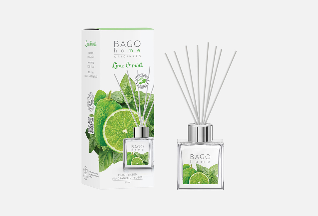Изображение товара Диффузор BAGO home Мята и лайм, 50 мл, натуральный аромат для дома
