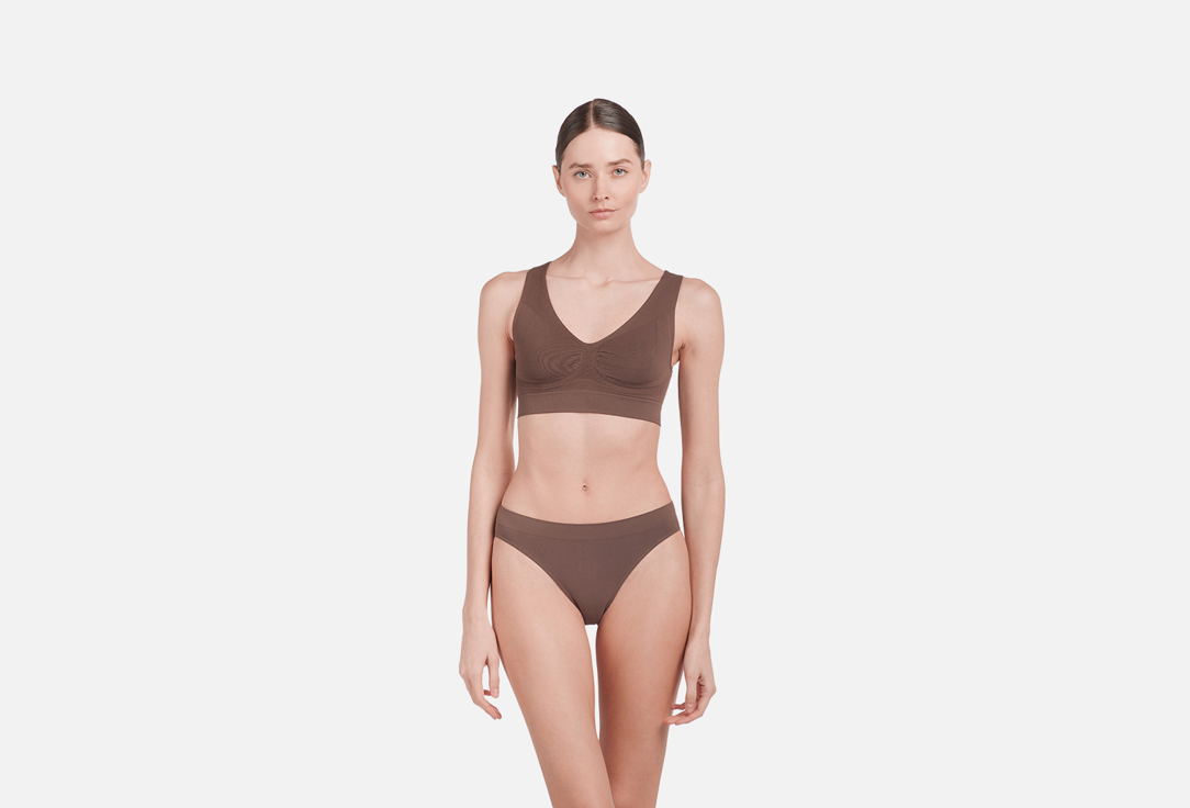 Изображение товара трусы-слипы с низкой посадкой Belle YOU Base Шоколадные