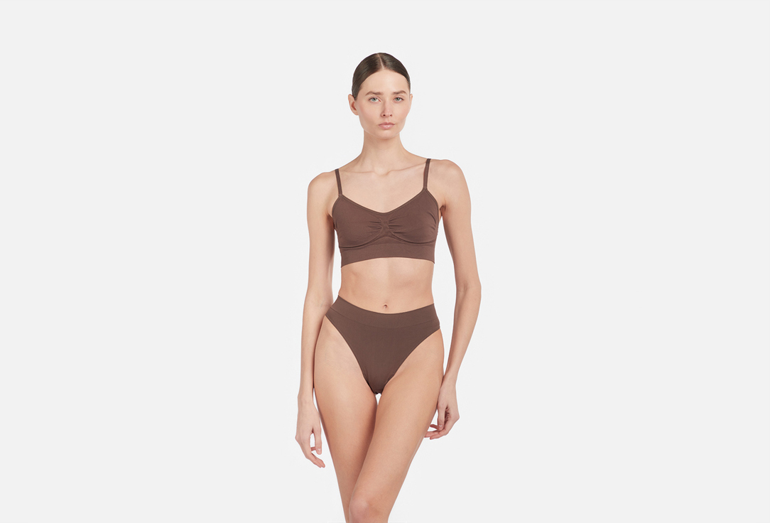 Изображение товара Стринги с высокой посадкой Belle YOU base шоколадные