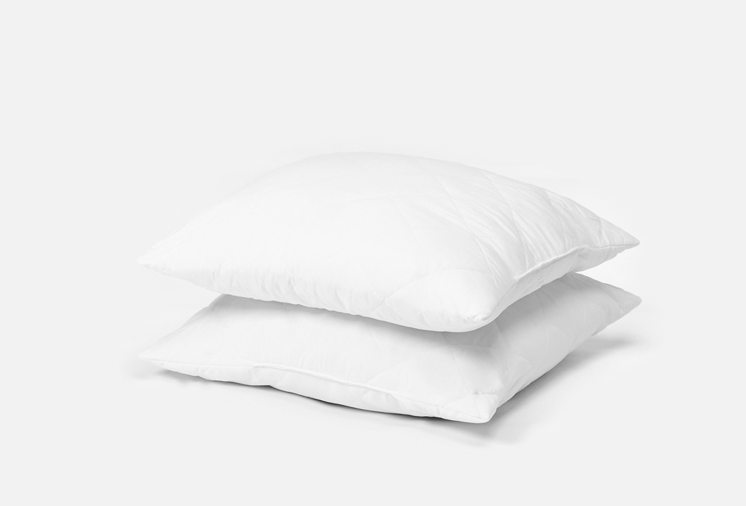 Изображение товара Набор подушек Ночь Нежна 70х70 с хлопковым сатиновым чехлом и полиэфирным наполнением