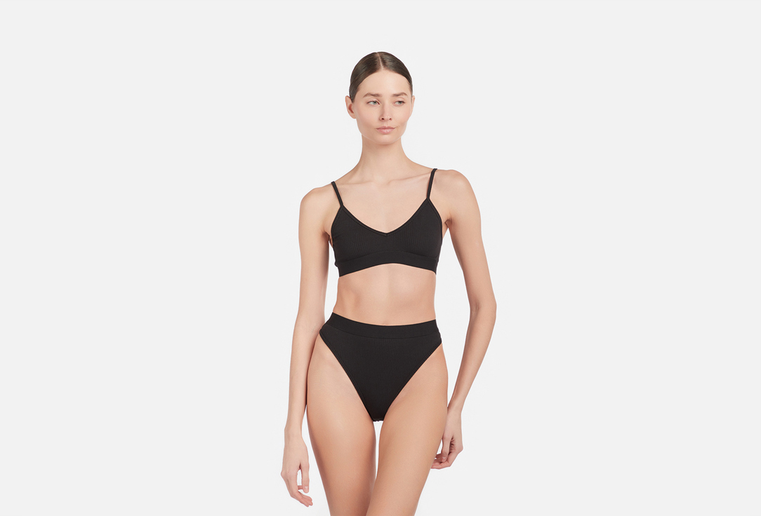 Изображение товара Топ на тонких бретелях из хлопка и модала с рубчатой фактурой Belle YOU