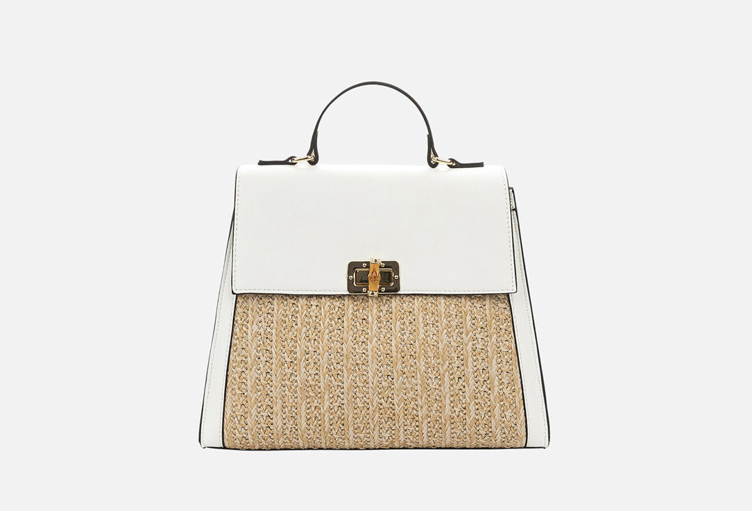 Сумка на короткой ручке KEDDO COUTURE Белая-бежевая