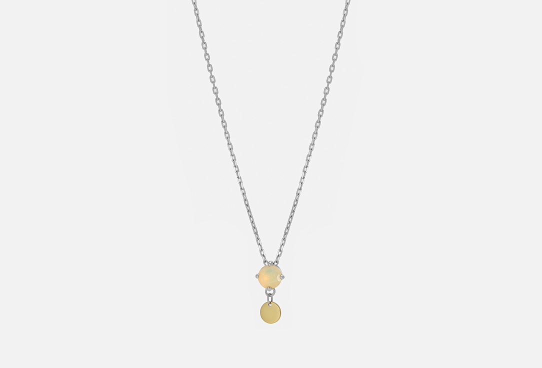 Изображение товара Серебряное колье с опалом 925 пробы родирование для женщин