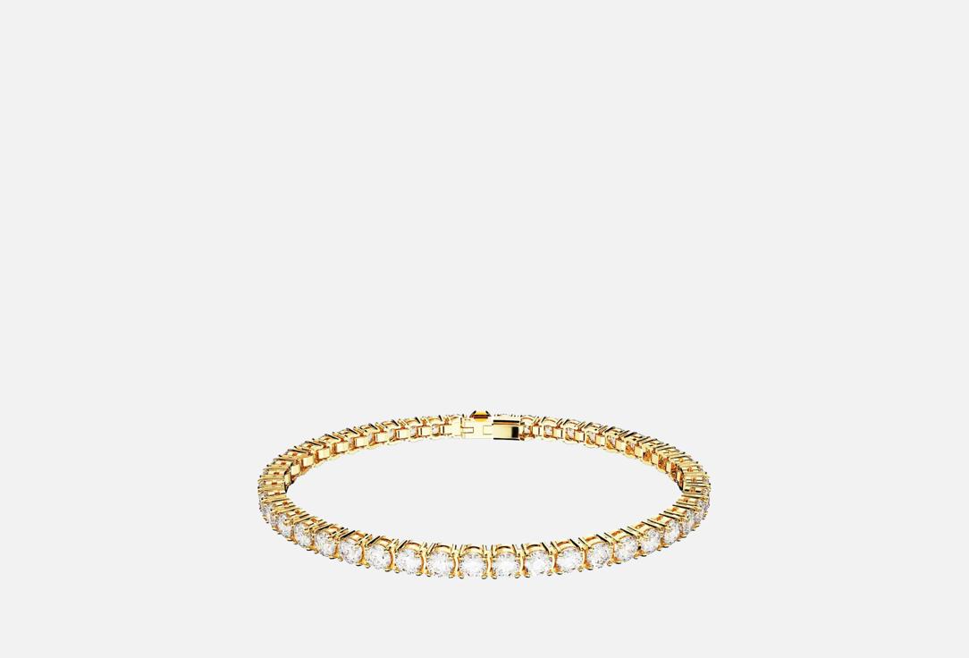 Изображение товара Браслет Swarovski Matrix Tennis M золотой с прозрачными кристаллами