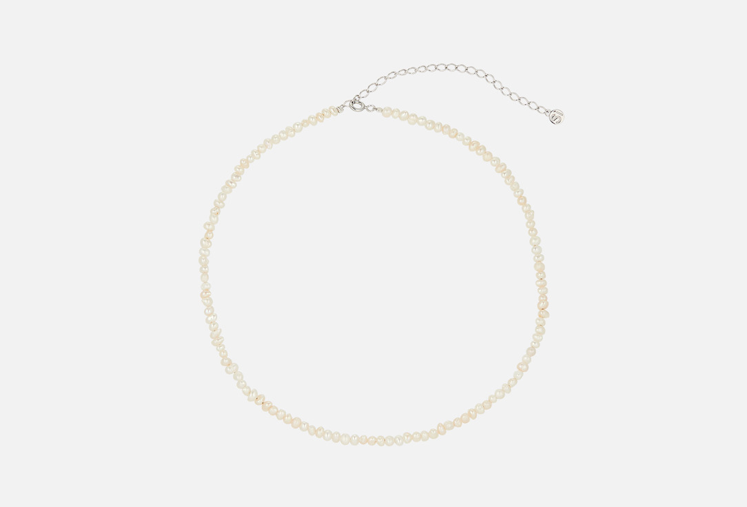 Изображение товара Серебряное колье-чокер with натуральный жемчуг the Si 925 пробы регулируемое