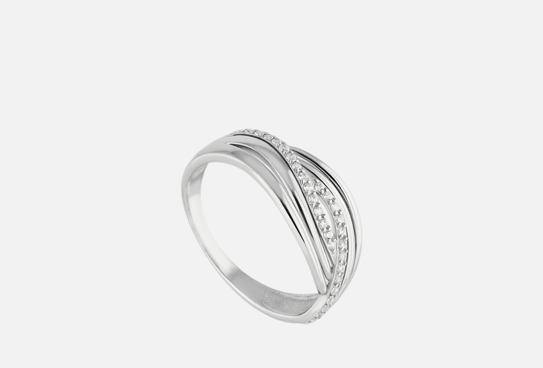 Кольцо серебярное PEPELA JEWELRY Classic with stones 18 мл