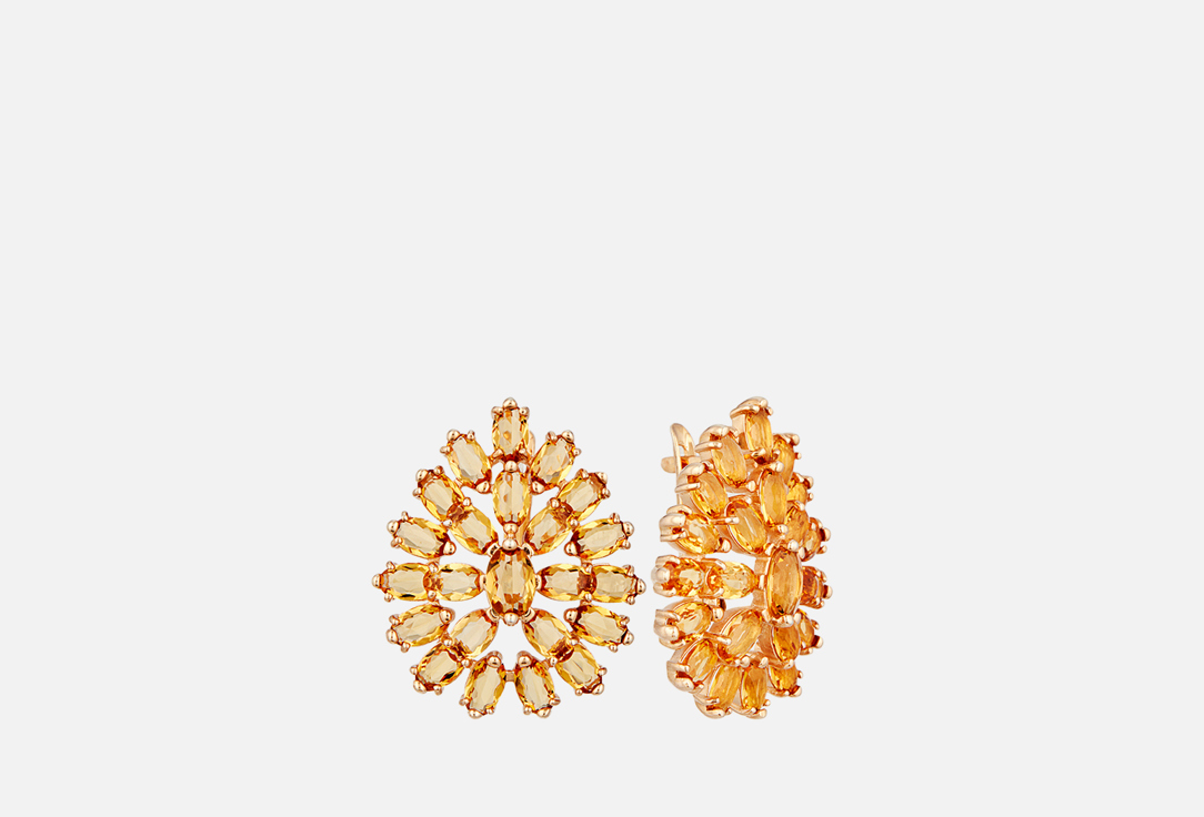 

Серьги серебряные PEPELA JEWELRY, Citrines 2 шт
