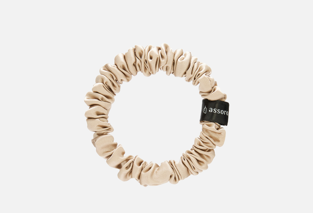 

Шелковая резинка для волос ASSORO, Бежевый, S / Кремовая 1 шт