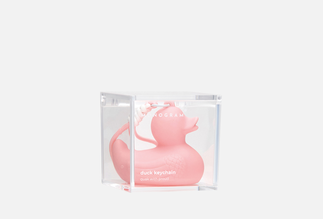 Изображение товара Яркий брелок-уточка Monogram Colour 1022 pink с подарочной коробкой