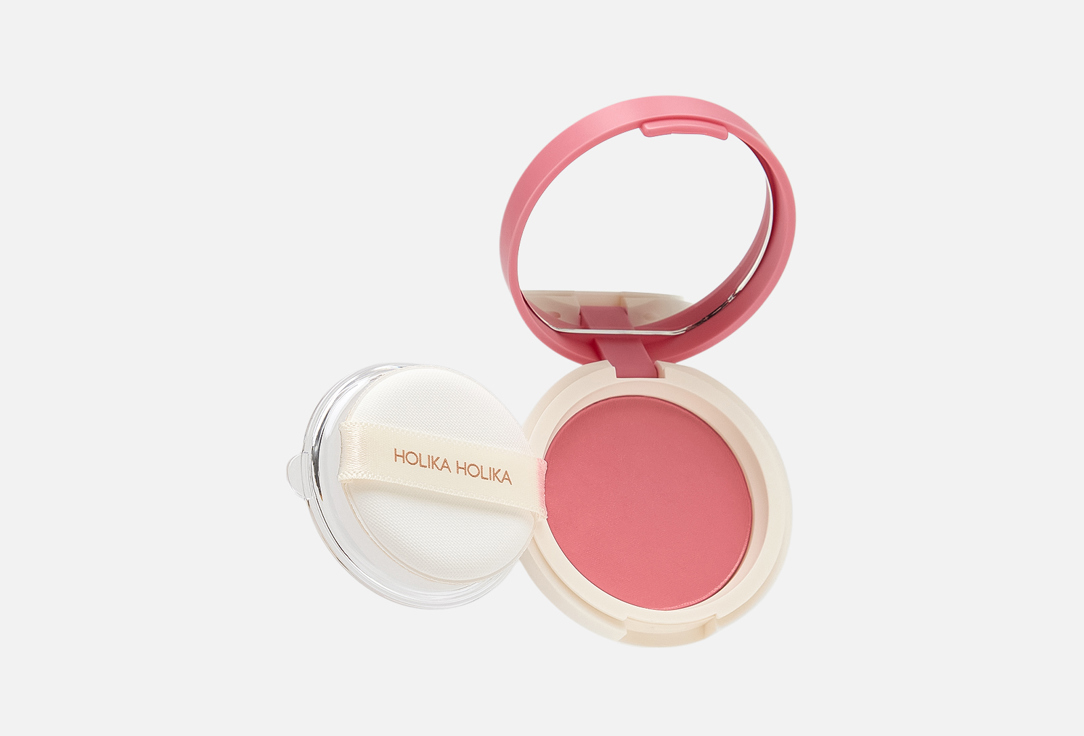 Изображение товара Румяна для лица Holika Holika Jelly dough blusher с гелевой Textурой и спонжем
