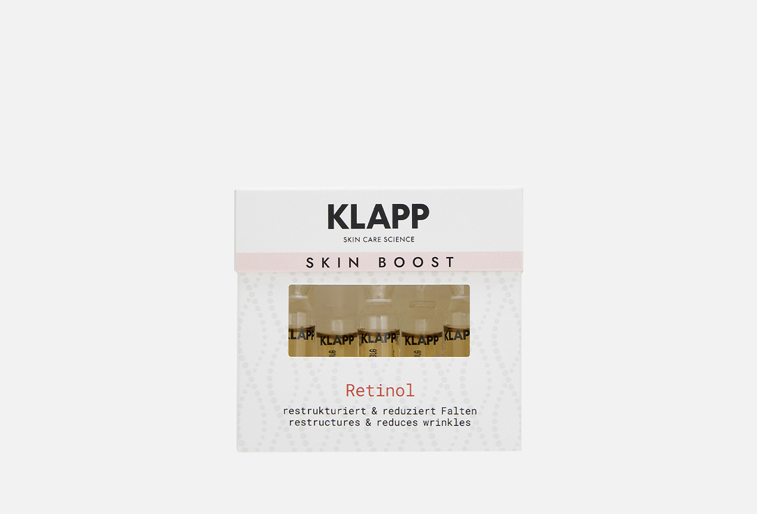 Изображение товара Ампулы для лица KLAPP SKIN CARE SCIENCE Skin boost Retinol концентрат для омоложения кожи 5 шт