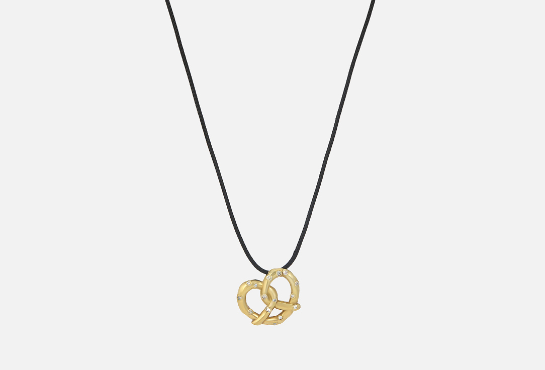 Изображение товара Серебряное колье Sokolnikov pretzel с фианитами и золотым покрытием для женщин