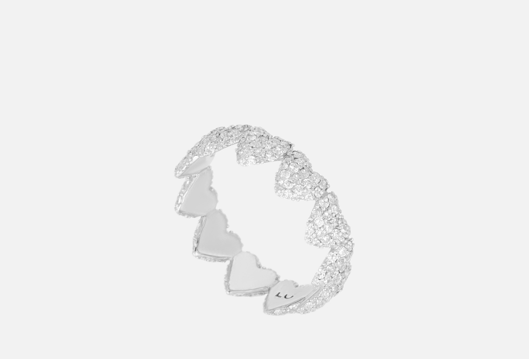 

Кольцо серебряное LU JEWEL, Queen of hearts pave 17 мл