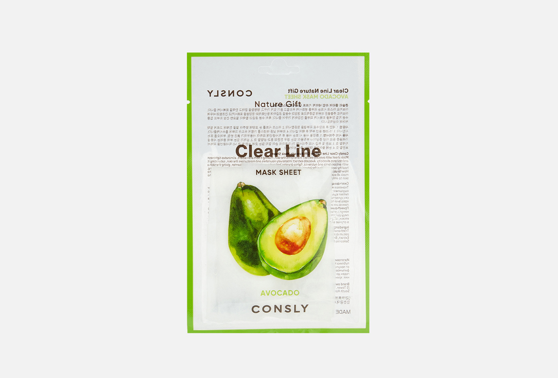 

Тканевая маска для лица CONSLY, Avocado 25 мл