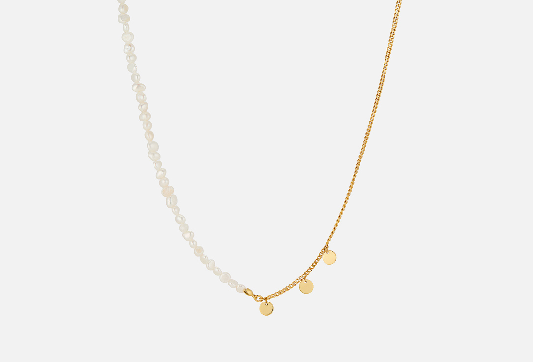 Изображение товара Колье серебряное JUVEDEL с жемчугом 925 пробы позолоченное для женщин