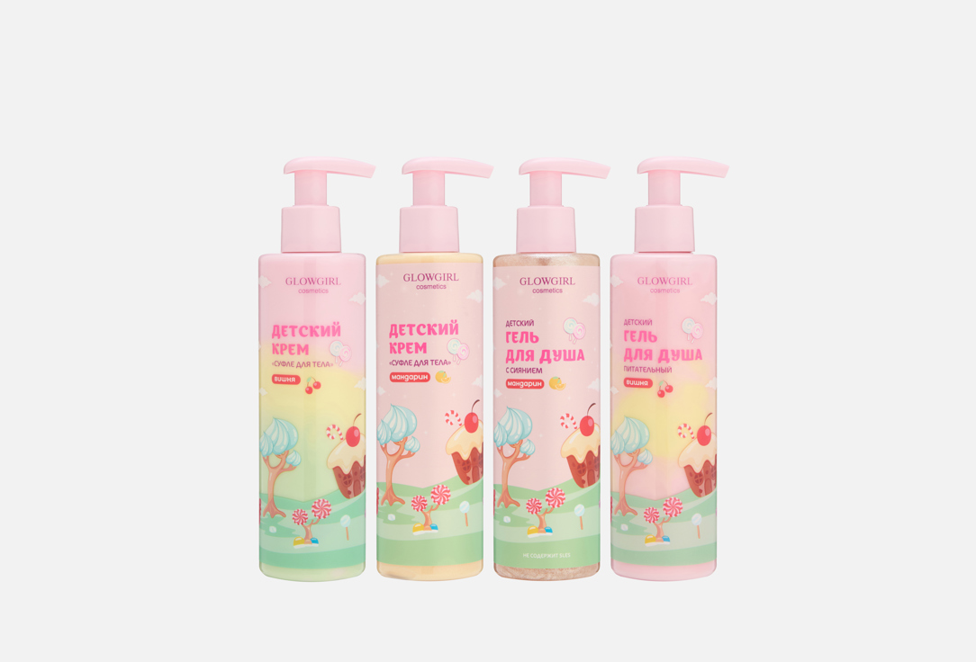 

Детский набор для ухода за телом GLOWGIRL, Cherry shower gel + Body Cream Souffle Cherry 2 шт