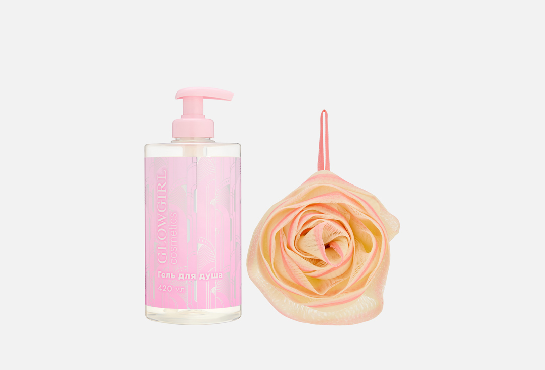 Изображение товара Набор для ухода за телом Glowgirl Toning shower gel + Body washcloth Rose