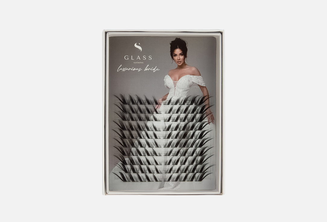

Накладные ресницы GLASS EYELASHES, Wedding collection luxurious bride 9-13 mm 100 шт