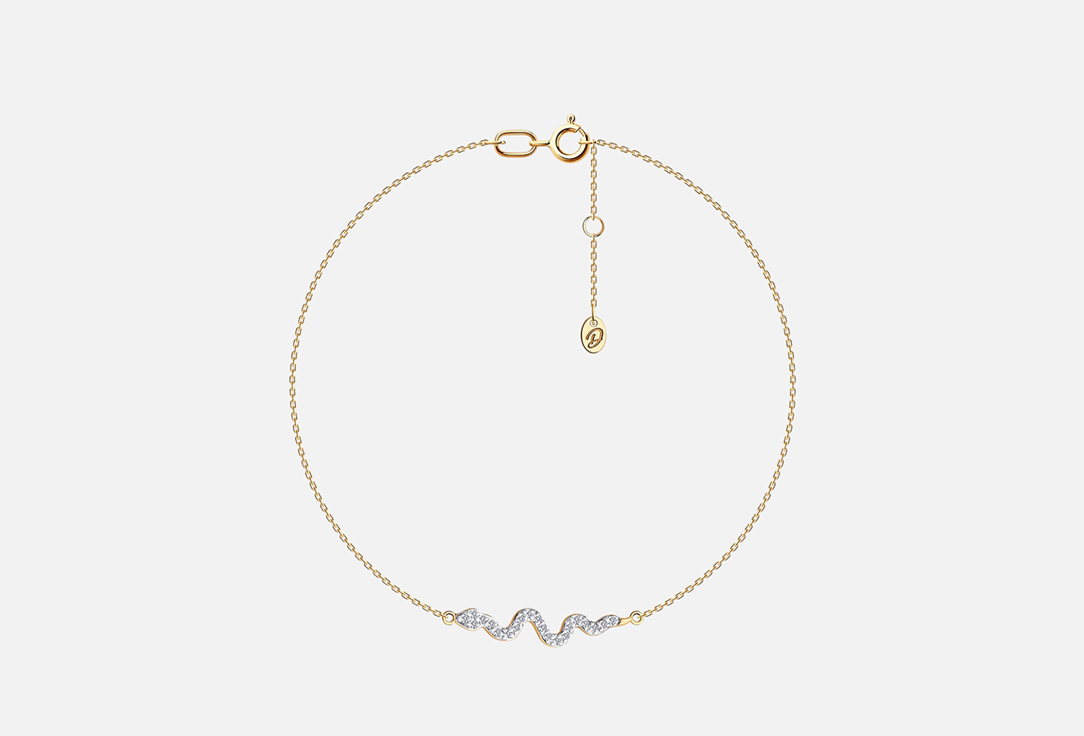 Изображение товара Золотой браслет с фианитами Diamant 585 пробы для женщин