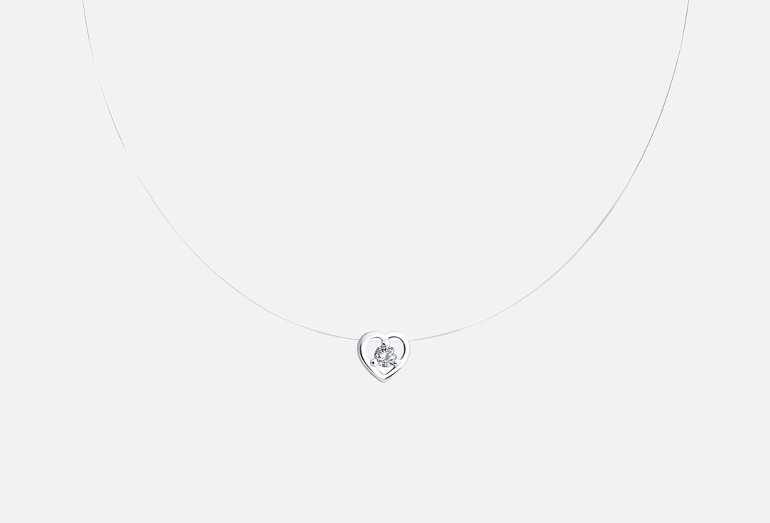 Изображение товара Колье серебряное Diamant с фианитом 925 пробы