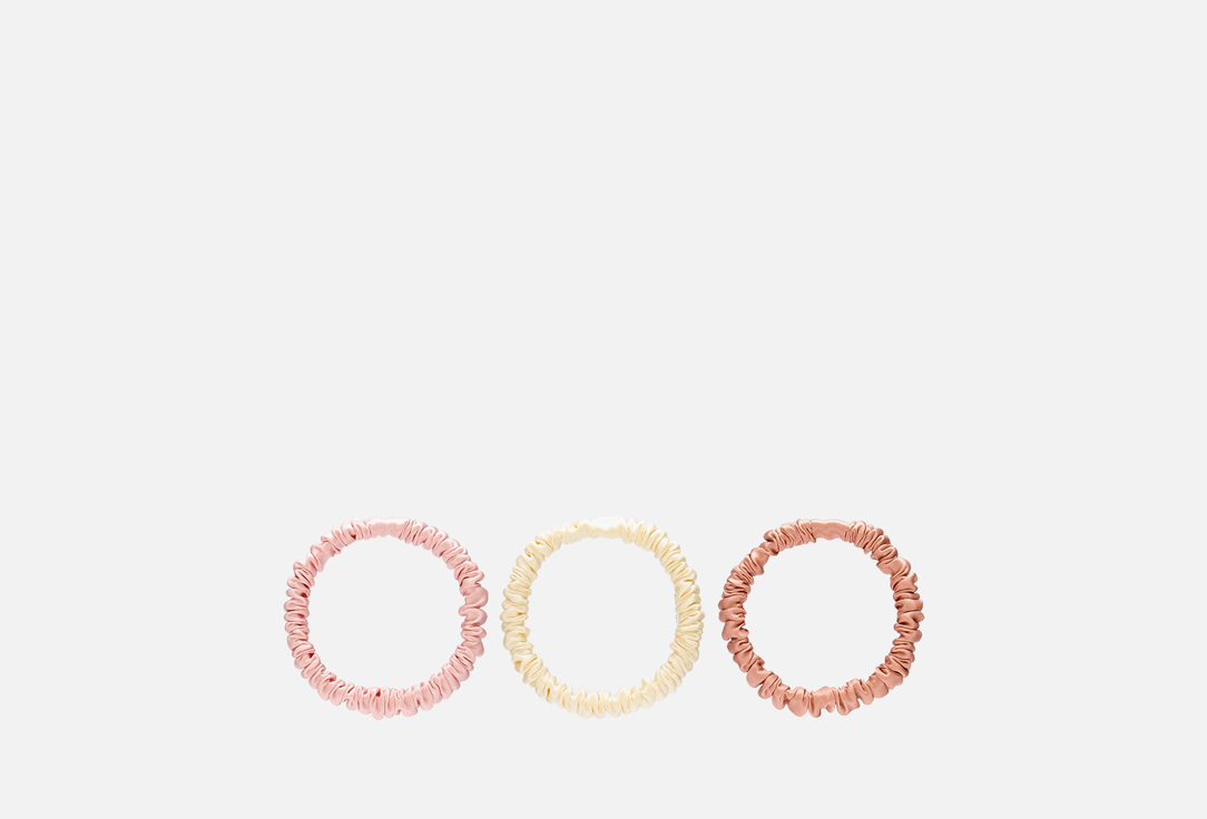 Изображение товара Набор шелковых резинок для волос REAL SILK MINI PINK 3 шт подарочный комплект