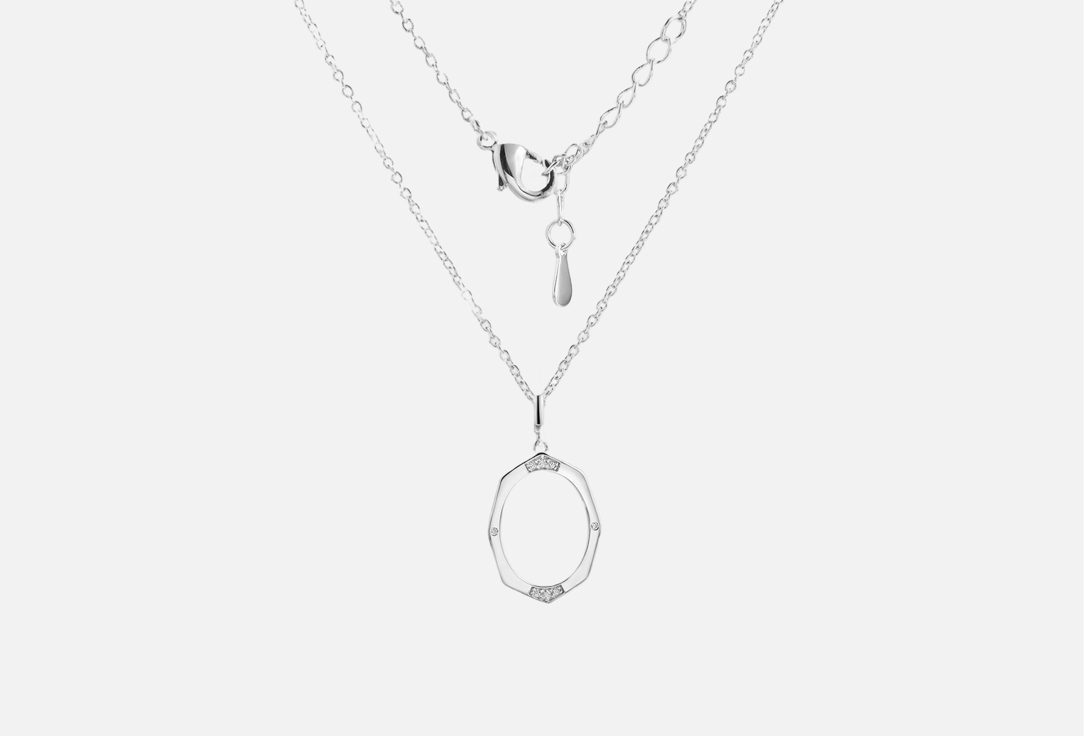 Изображение товара Серебряное колье Fresh Geometry Silver с фианитами и покрытием родирование