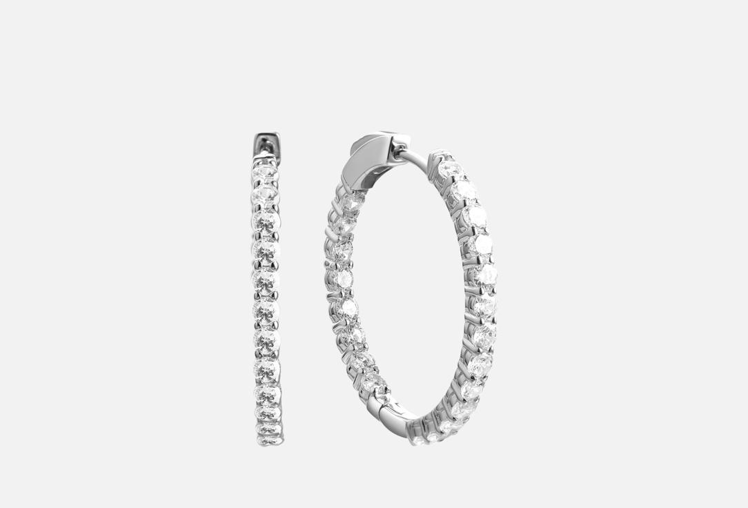 

Серьги серебряные FRESH, Congo Silver diameter 30 2 шт