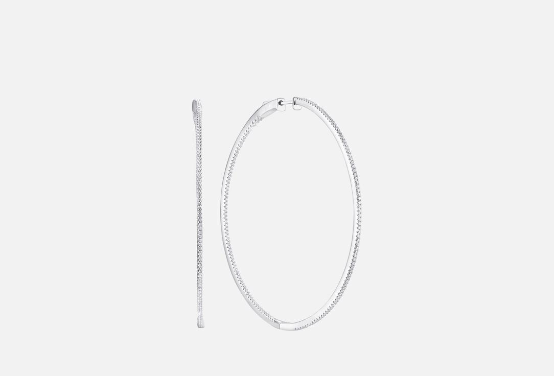 Изображение товара Серебряные серьги Fresh Congo Silver с фианитами 70 мм для женщин