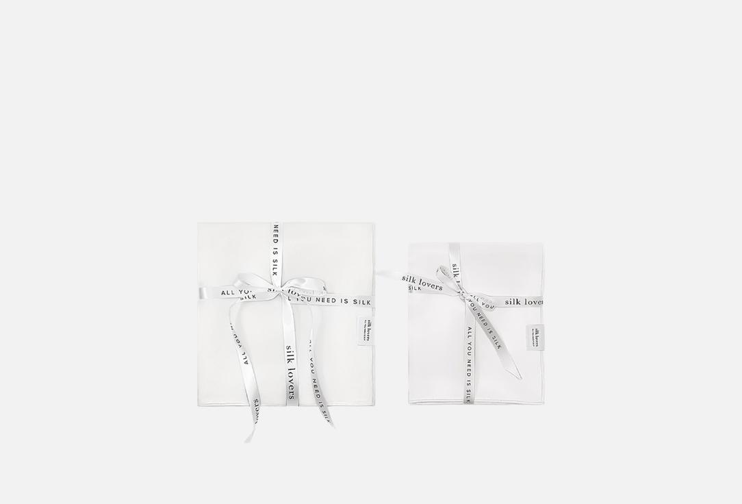 Изображение товара Набор шелковых полотенец для кожи лица и волос silk lovers белый