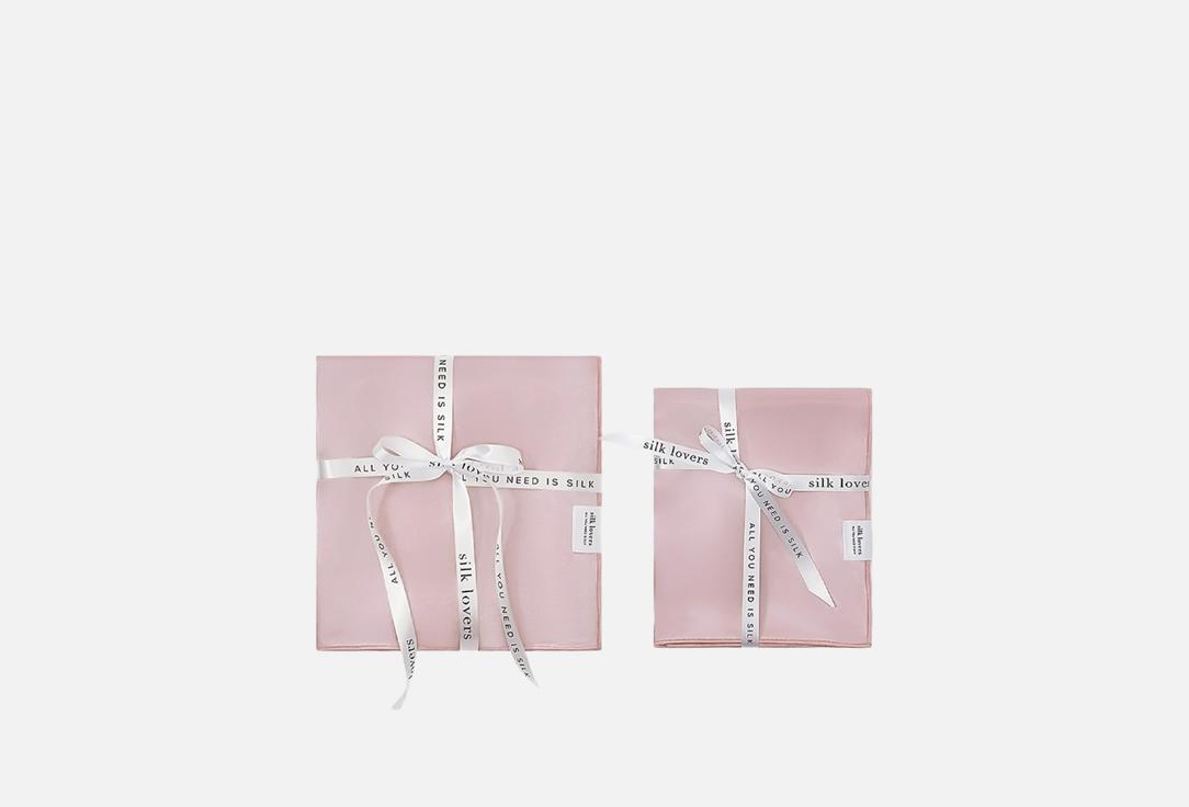 Изображение товара Набор шелковых полотенец для кожи лица и волос silk lovers пудра