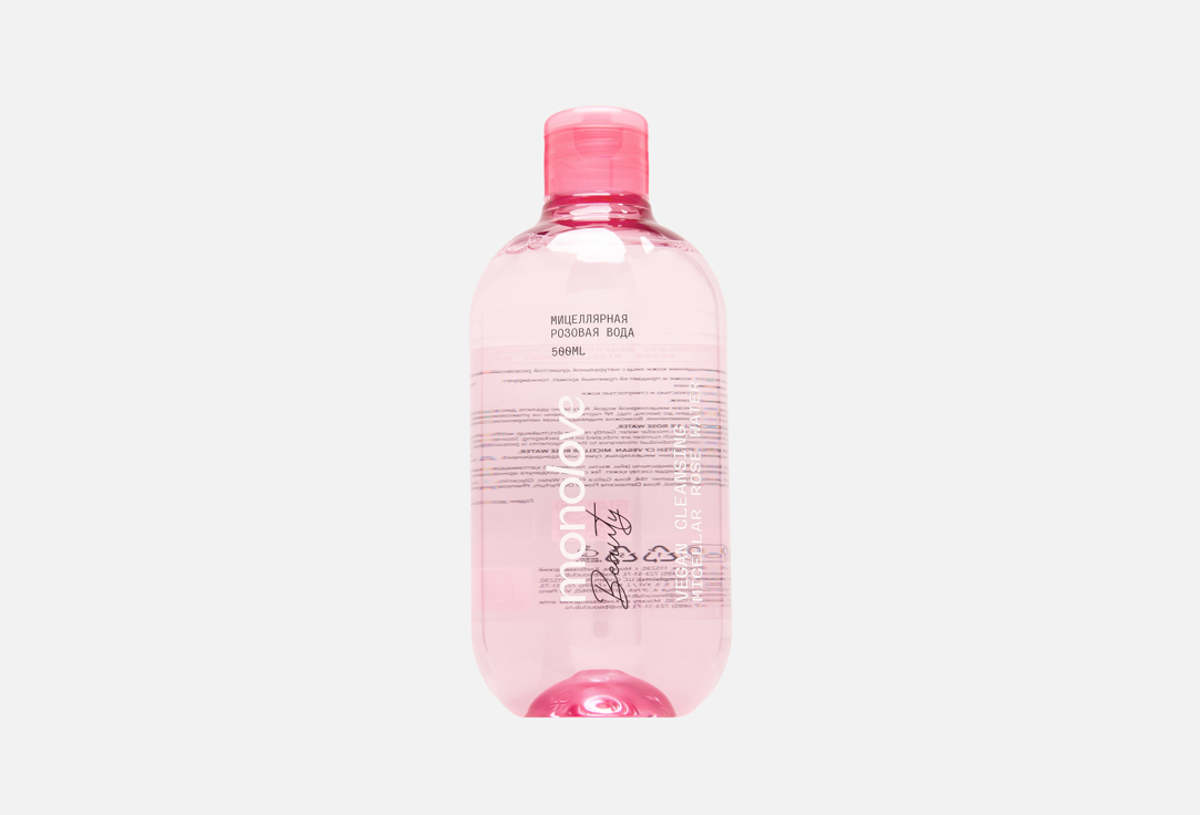 

Мицеллярная вода MONOLOVE, Vegan clearsing micellar rose water 500 мл