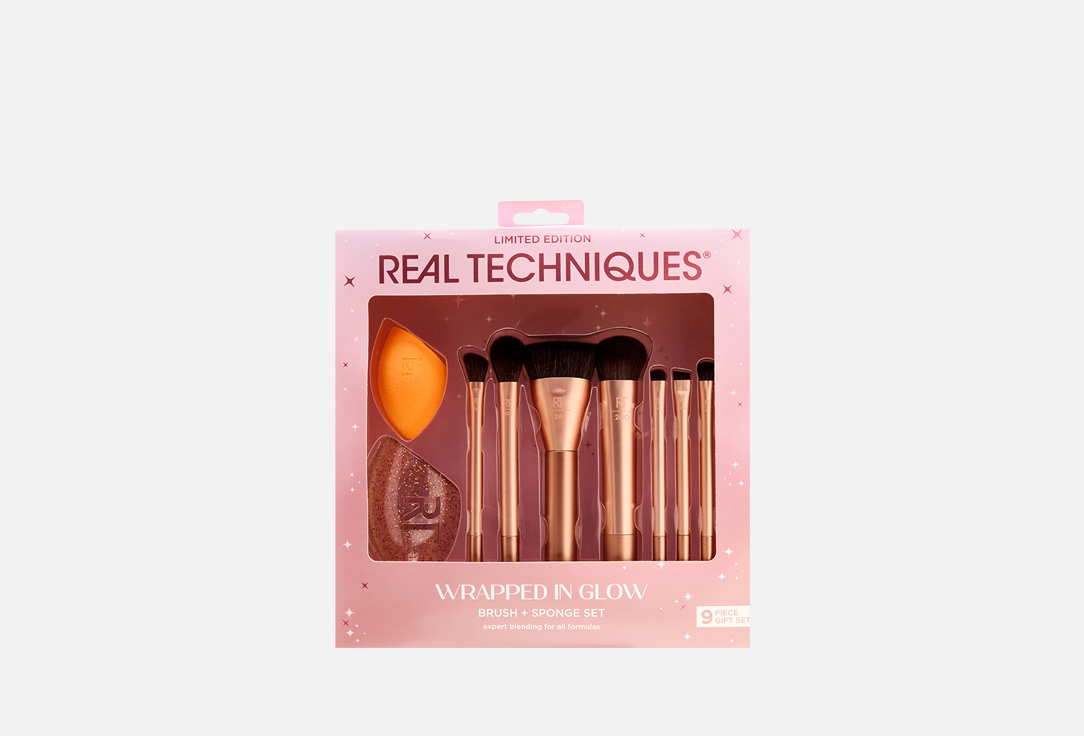 

Подарочный набор для макияжа REAL TECHNIQUES, Wrapped in glow 9 шт