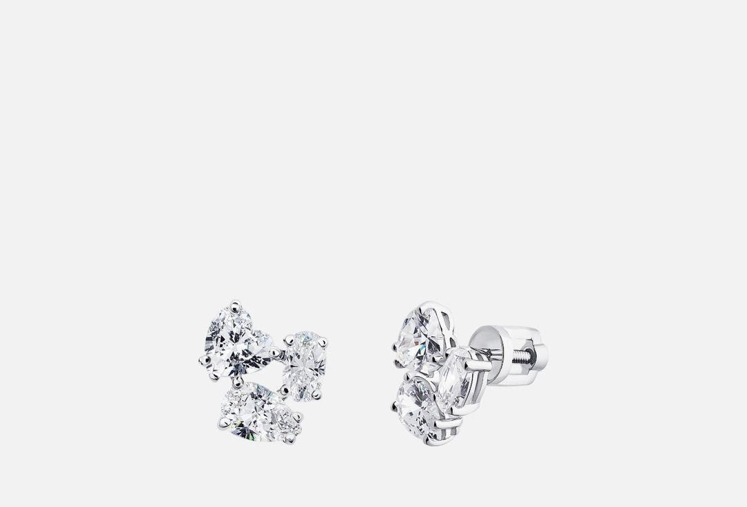 

Серьги серебряные ACSY, Фианит 2 шт