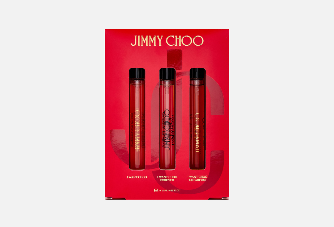 

парфюмерный набор миниатюр JIMMY CHOO, I WANT CHOO MINI SET 3 шт