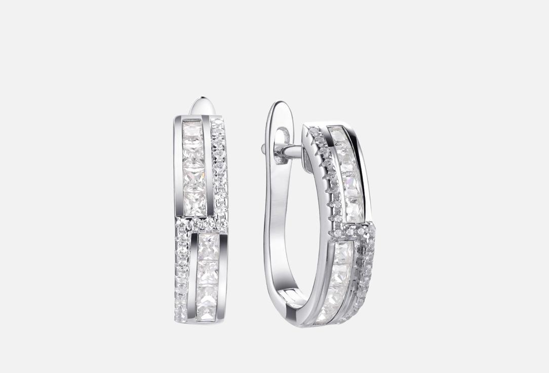 Изображение товара Серебряные серьги Fresh Spark Line с фианитами 925 пробы родирование