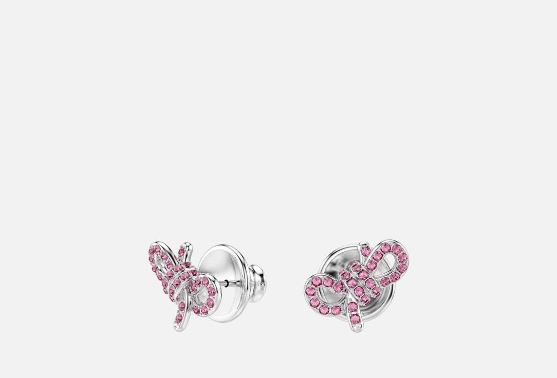 Изображение товара Серьги-гвоздики Swarovski Lifelong Bow из родиированного сплава с кристаллом для женщин