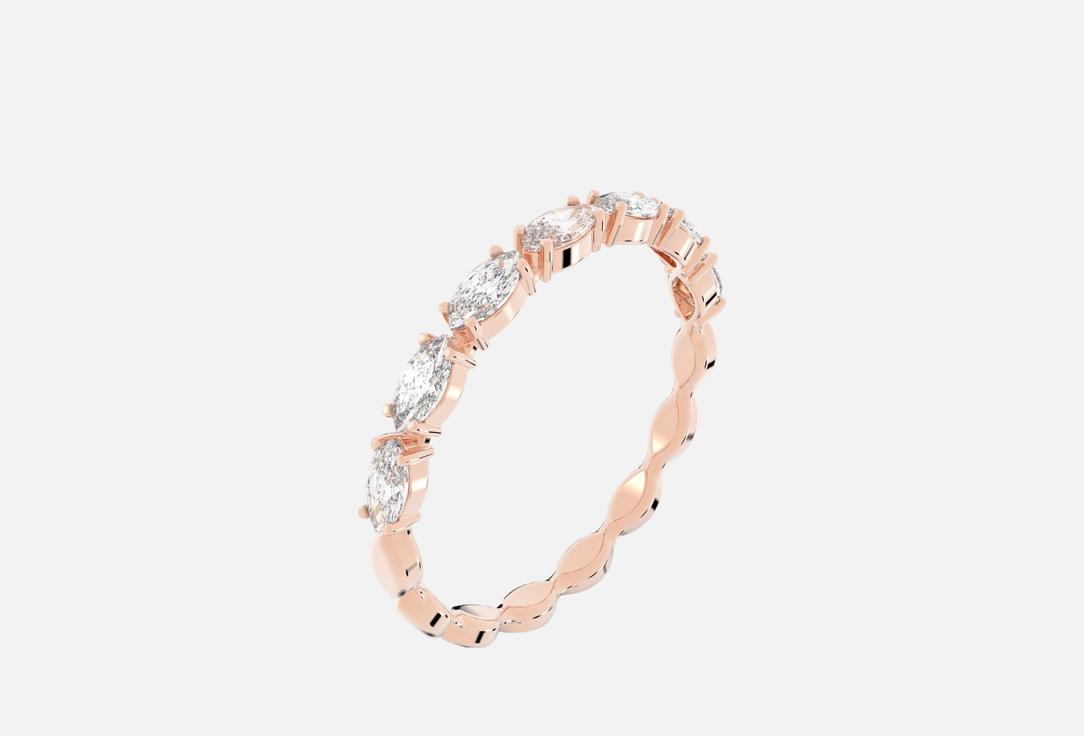 Изображение товара Кольцо Swarovski Matrix 58 розово-золотой с кристаллом для женщин