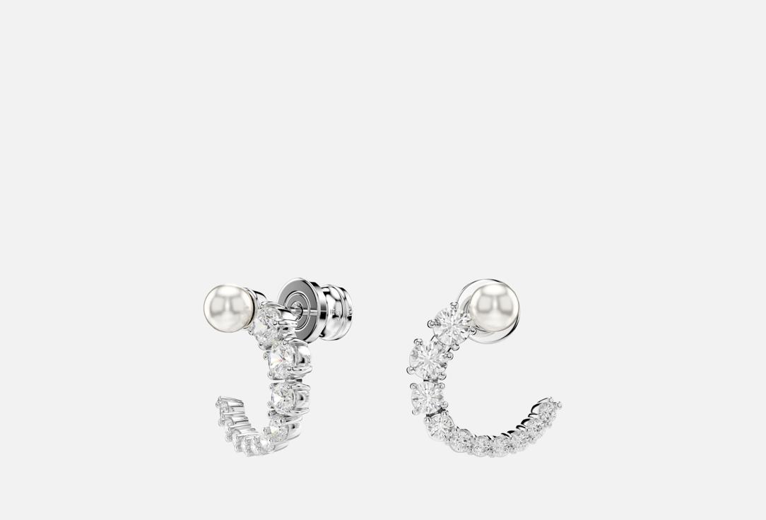 Изображение товара Серьги Swarovski Matrix серебряные с кристаллами и жемчугом для женщин