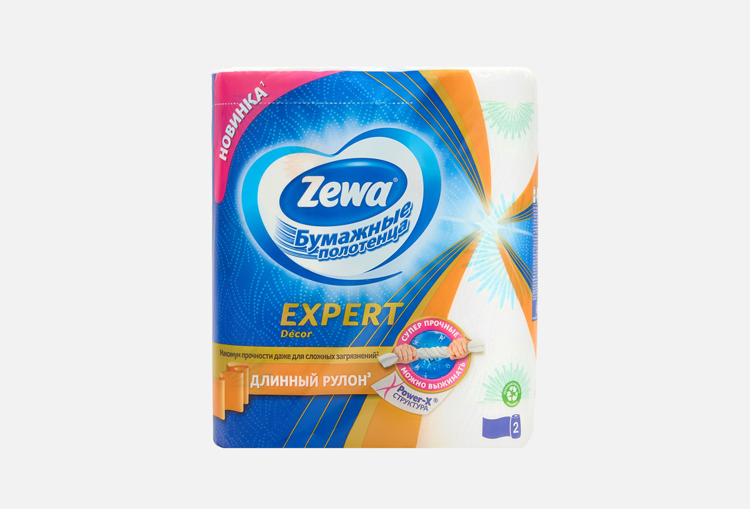 Изображение товара Бумажные полотенца Zewa Expert decor с принтом  классика прочности 6 шт