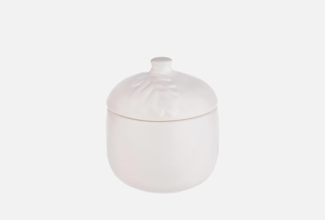 Изображение товара Контейнер Moroshka Shelest для ватных дисков белый 7,7x7,7x9 см керамика