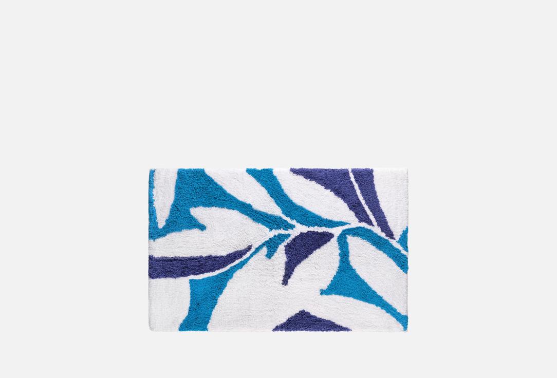 Изображение товара Мягкий коврик для ванной комнаты Moroshka Akvarel, 50x80, white blue