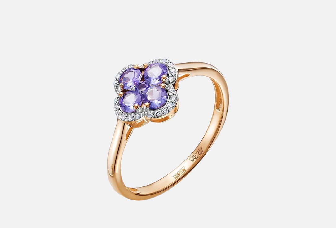 Изображение товара Кольцо золотое Vesna Jewelry Бриллиант и Танзанит