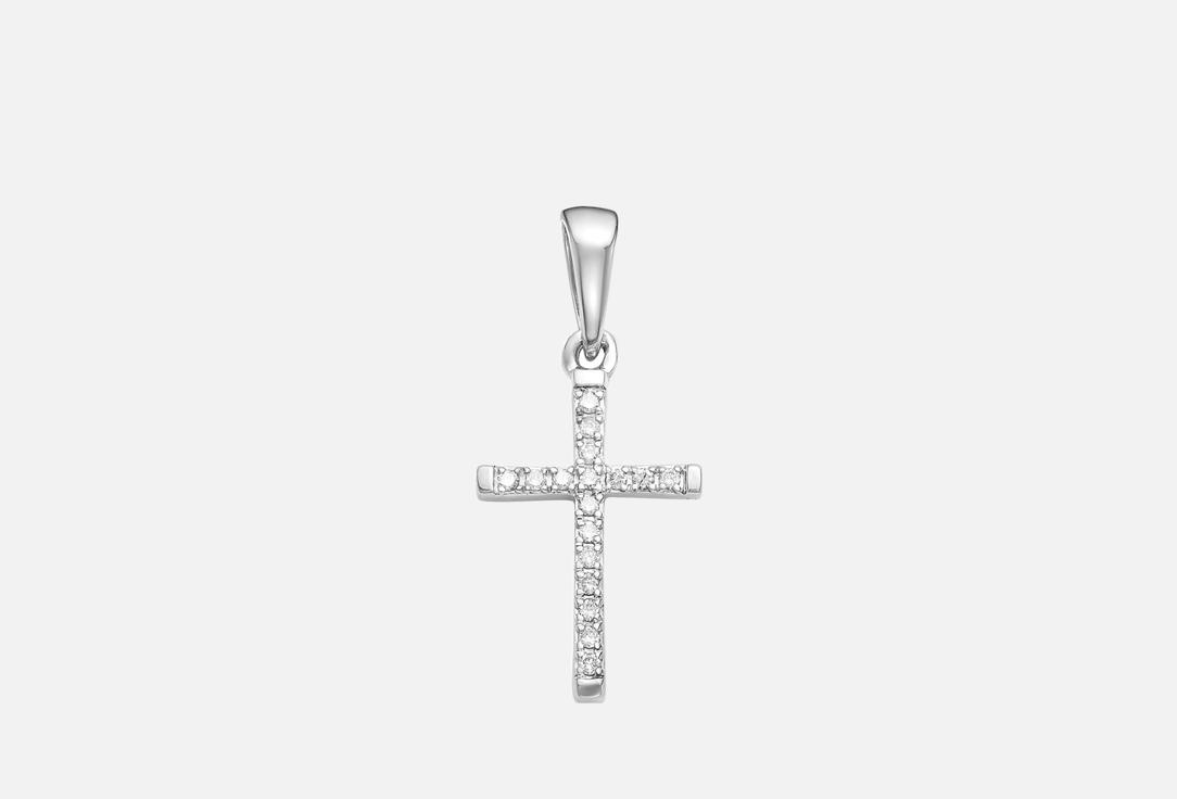 

Крестик золотой VESNA JEWELRY, Бриллиант 1 шт