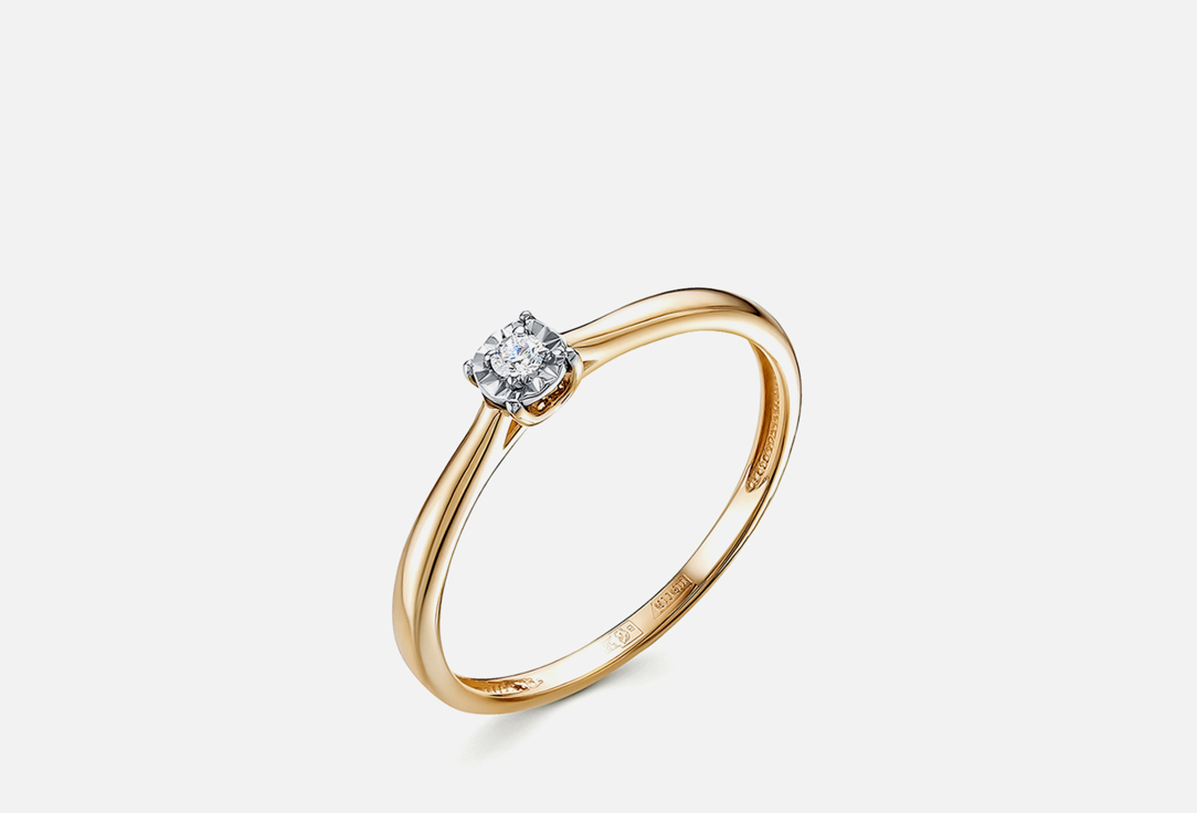 Изображение товара Золотое кольцо Vesna Jewelry с бриллиантом 585 пробы для женщин