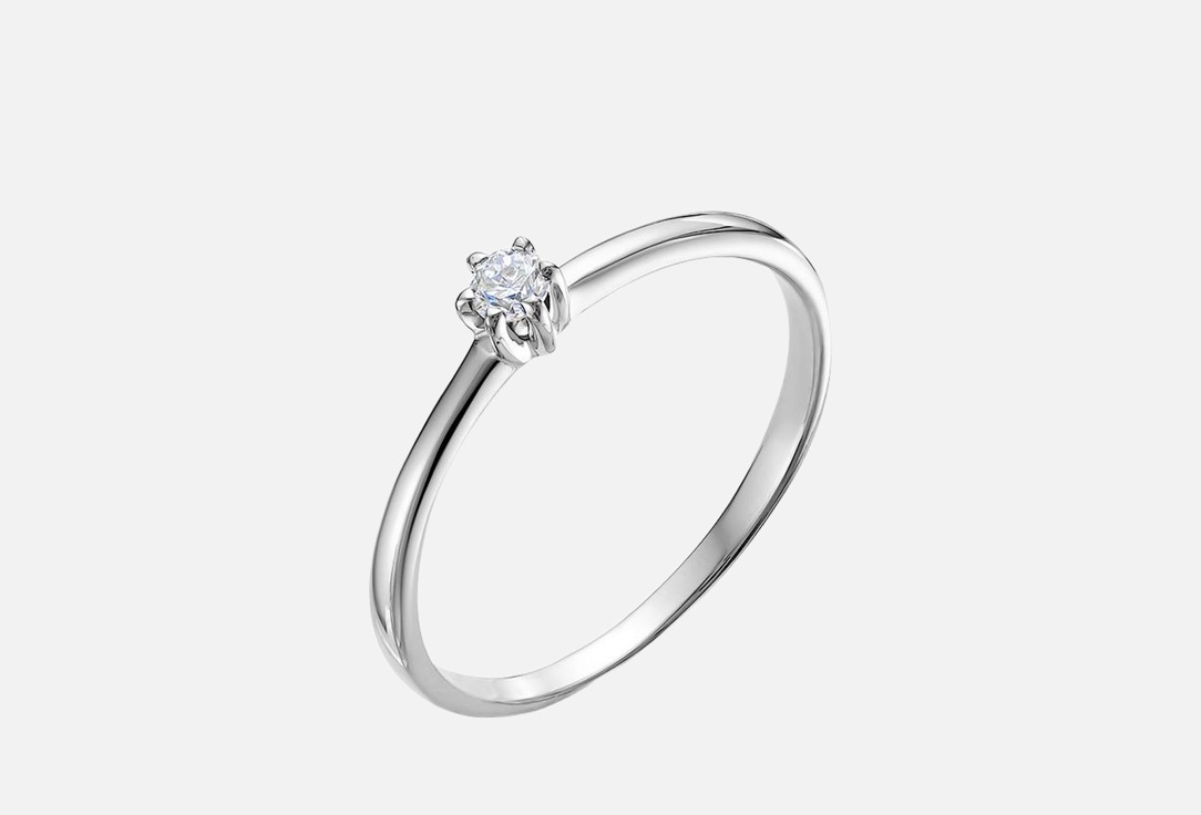 Изображение товара Золотое кольцо с бриллиантом Vesna Jewelry 585 пробы женское