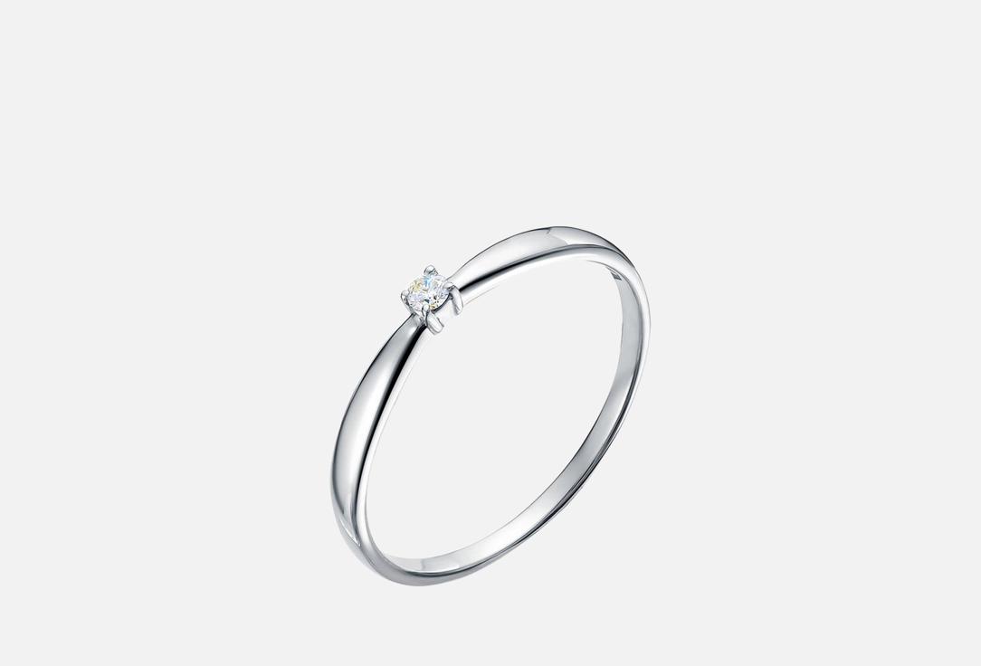 Изображение товара Кольцо из белого золота с бриллиантом 585 пробы Vesna Jewelry для женщин