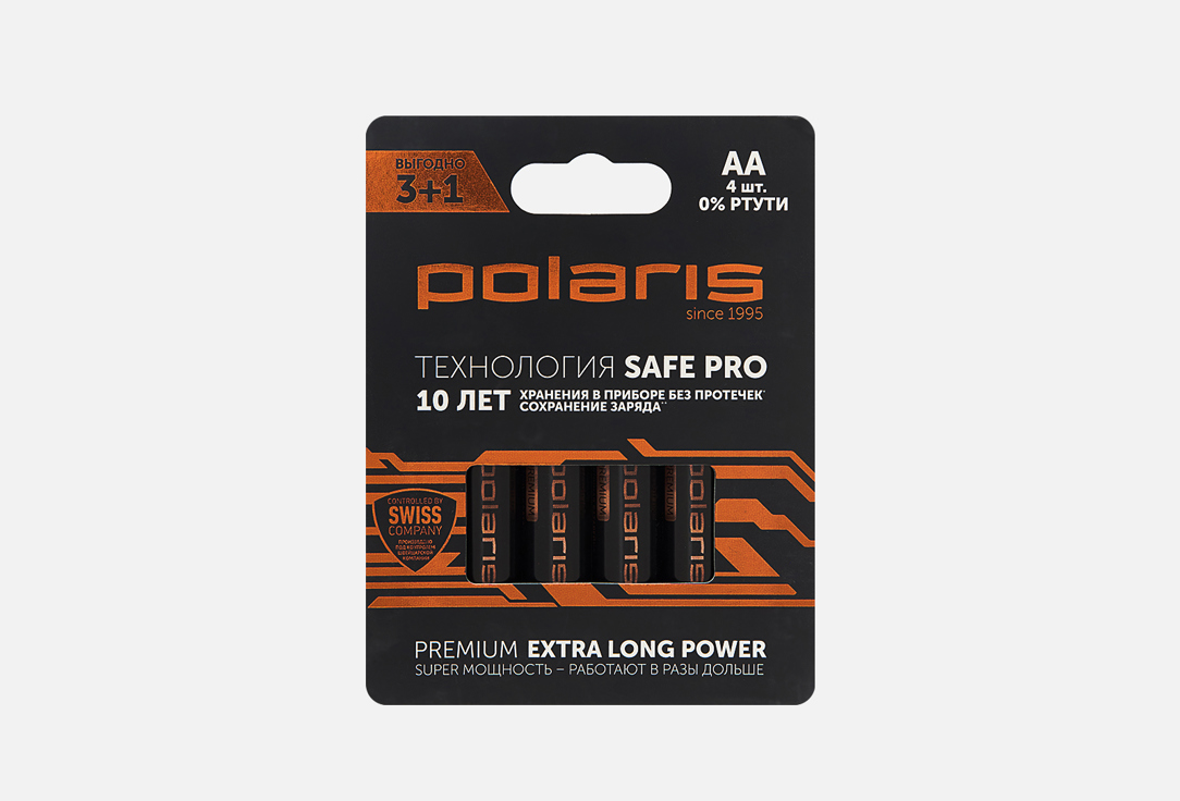 Изображение товара Щелочные батарейки Polaris PB АА Premium bronze комплект 4 шт