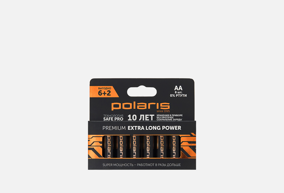 

Щелочные батарейки POLARIS, PB АА Premium bronze 8 шт